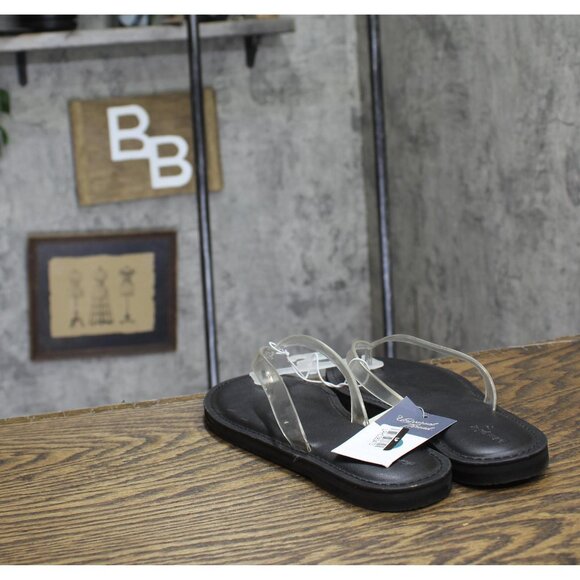 NWT Universal Thread Womens Keilani Thong Flip Flops 93321989 Clear Black 9M - Picture 8 of 10